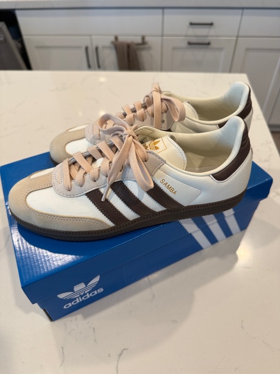 adidas Shoes - Adidas Samba OG Womens Shoes (Off White/Earth Strata/Gum) - 8.5